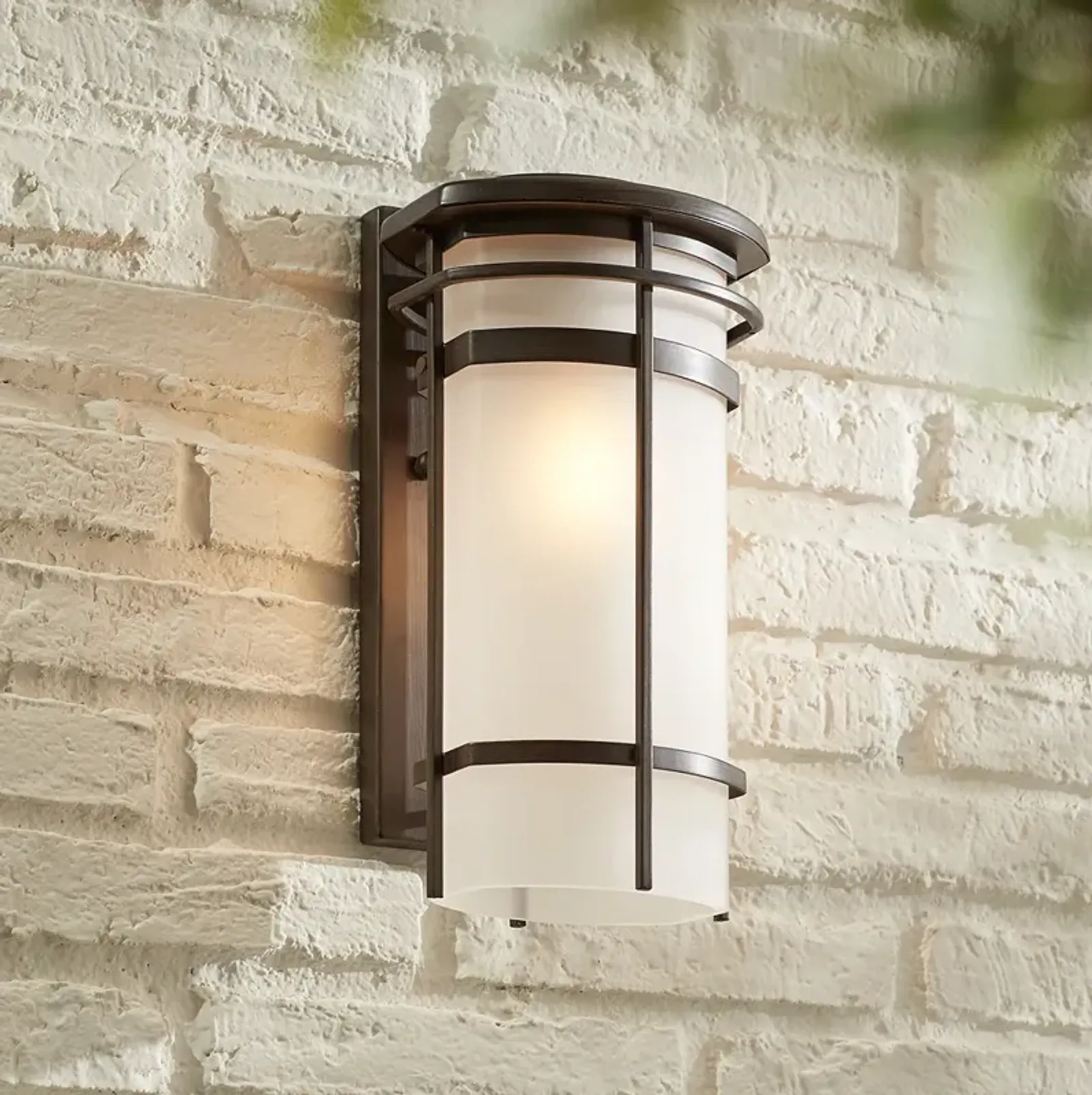 Possini Euro Theola 12 3/4" High Bronze Outdoor LED Wall Light