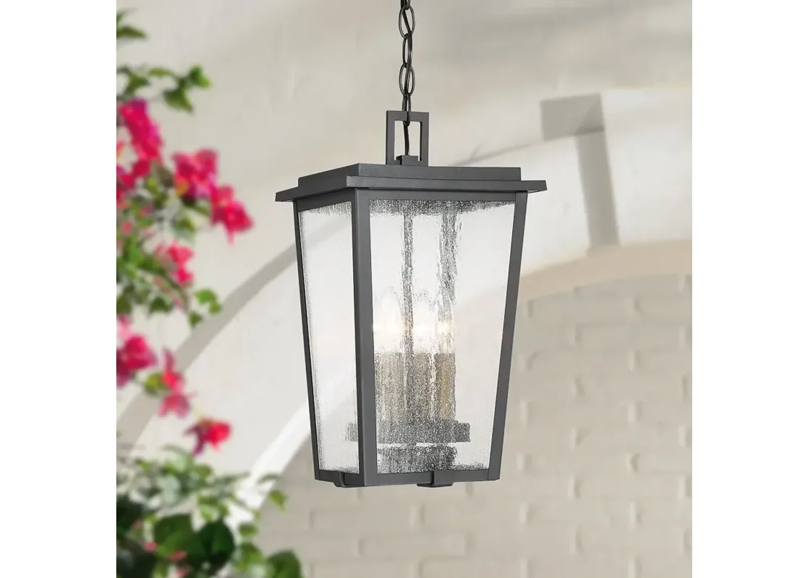 Cantebury 16 1/4" High Sand Black Outdoor Hanging Light