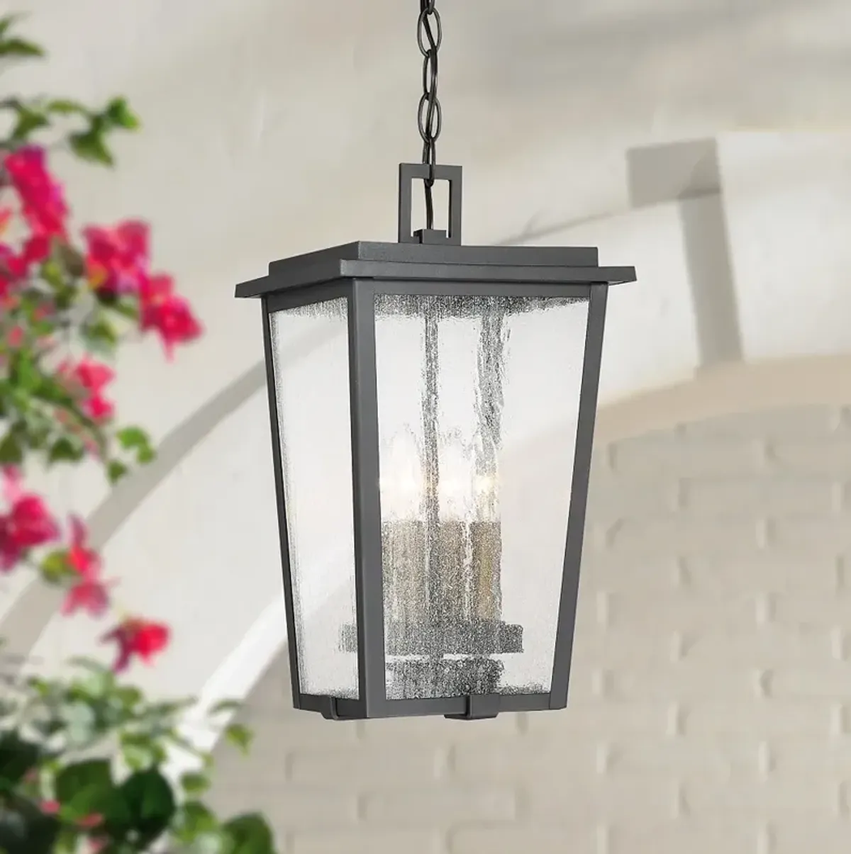 Cantebury 16 1/4" High Sand Black Outdoor Hanging Light