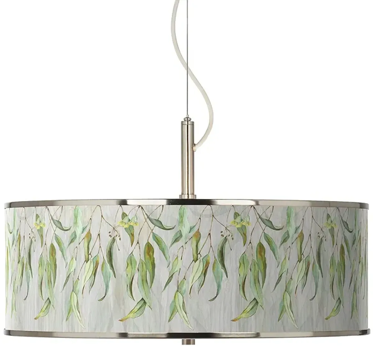 Eucalyptus Giclee Glow 20" Wide Pendant Light