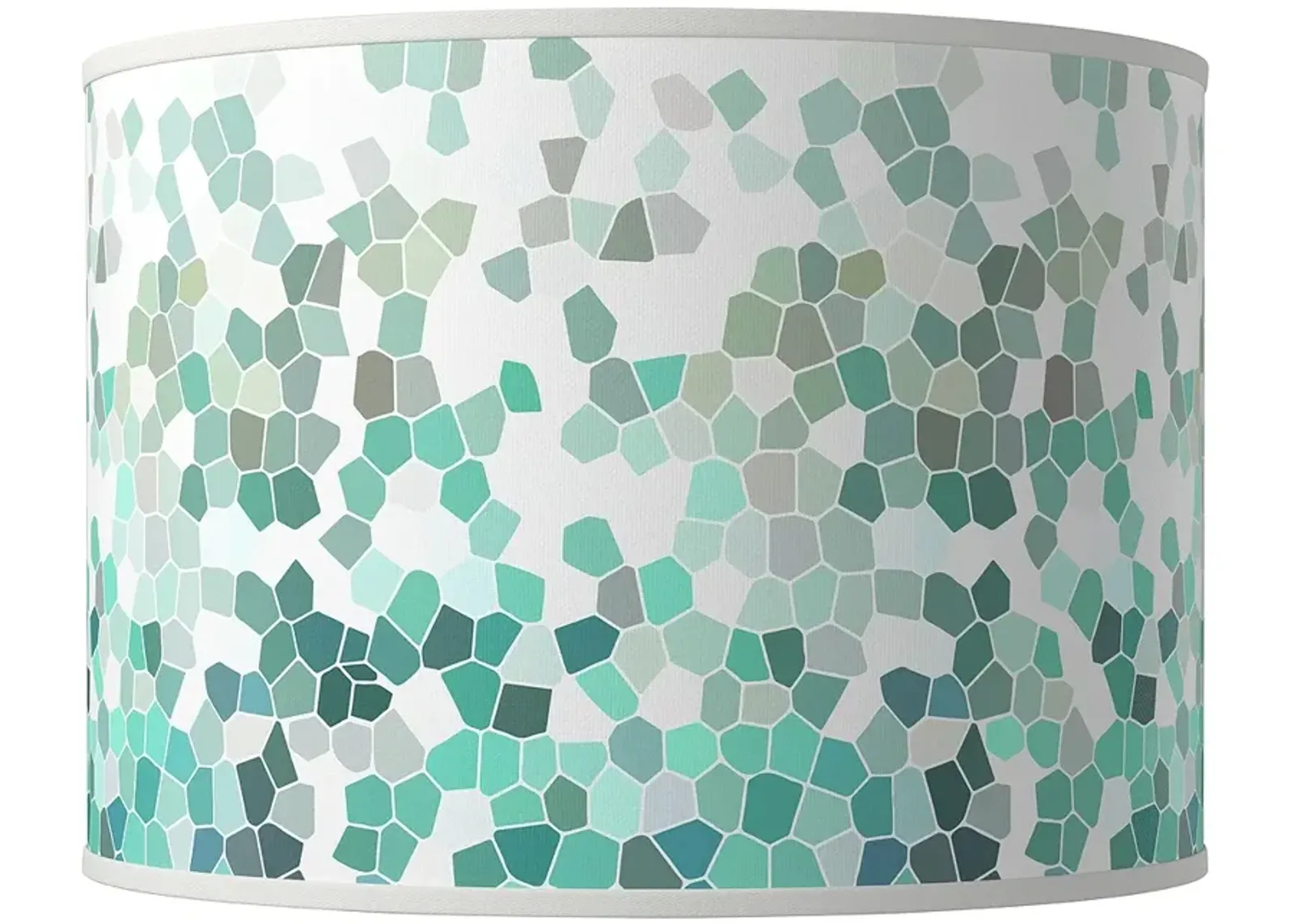 Aqua Mosaic Giclee Round Drum Lamp Shade 15.5x15.5x11 (Spider)