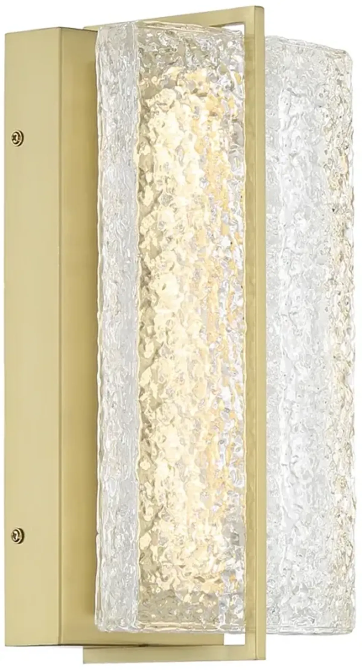 Minka Lavery Sevryn LED 6.47-in Soft Brass Wall Sconce with Glass Shade