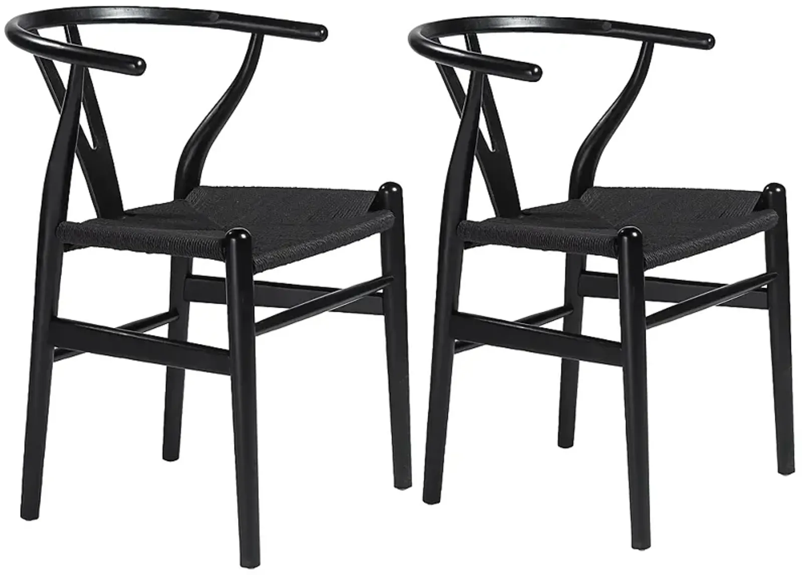 Evelina Black Wood Side Chairs Set of 2