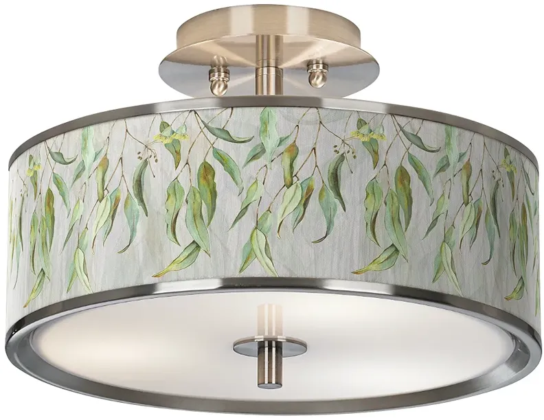 Eucalyptus Giclee Glow 14" Wide Ceiling Light