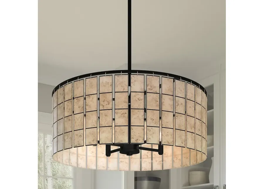 Seigler 4-Light Matte Black Pendant