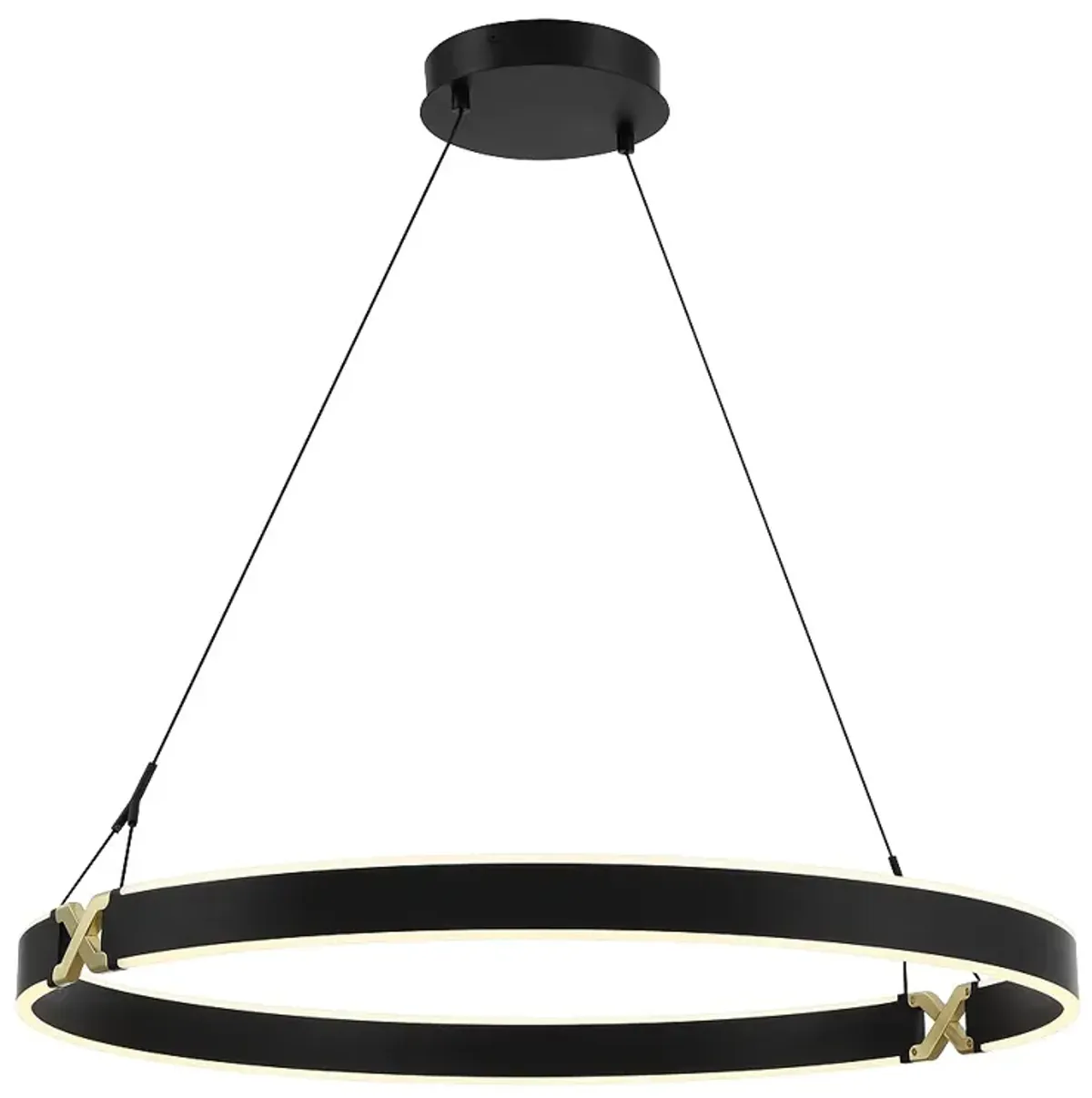 George Kovacs Recovery X LED Coal and Satin Brass Pendant