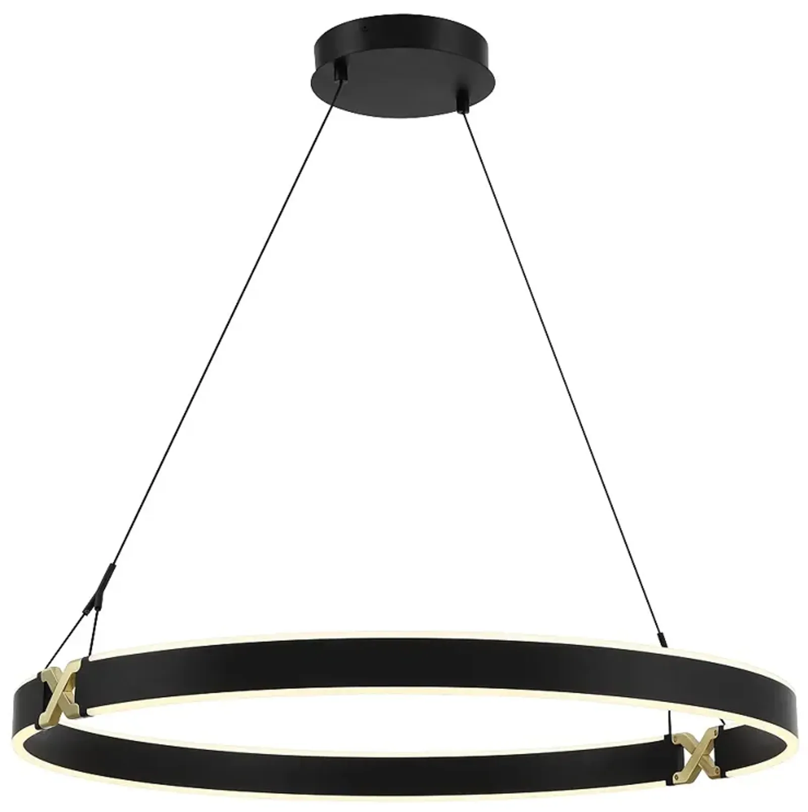 George Kovacs Recovery X LED Coal and Satin Brass Pendant