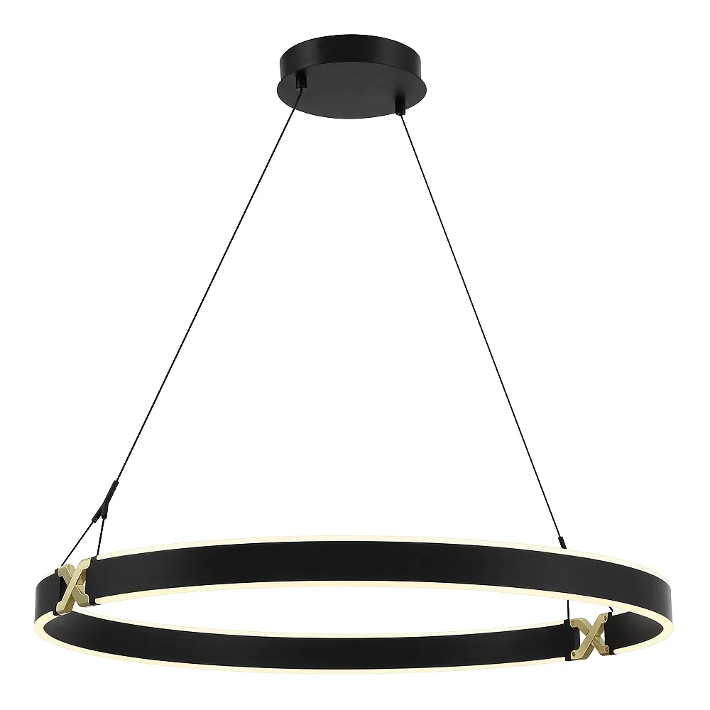 George Kovacs Recovery X LED Coal and Satin Brass Pendant