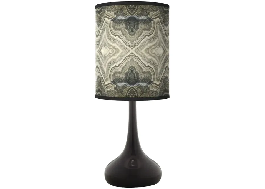 Giclee Glow Black Droplet 23 1/2" Sprouting Marble Shade Table Lamp