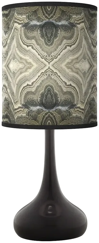 Giclee Glow Black Droplet 23 1/2" Sprouting Marble Shade Table Lamp