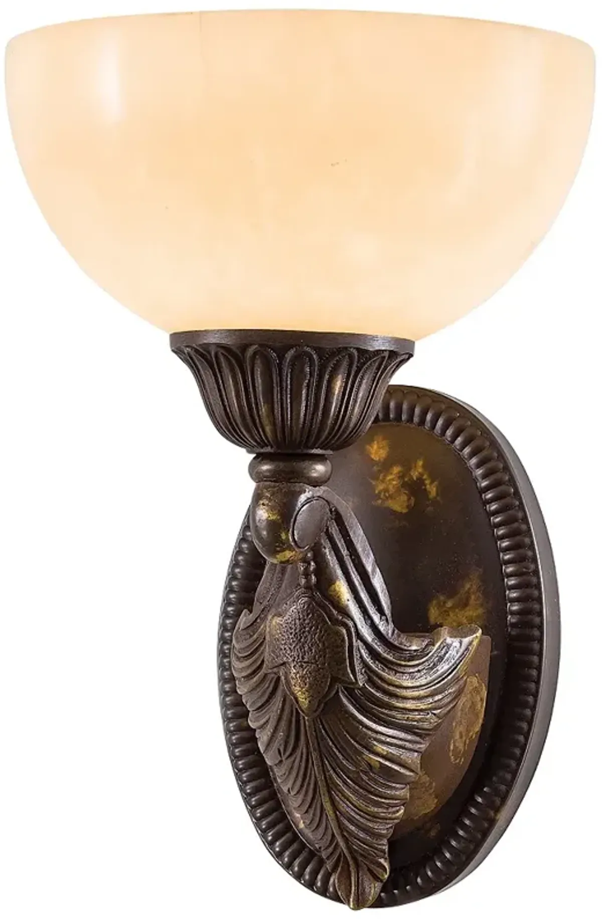 Metropolitan 1-Light 7.5-in Antique Oxidized Bronze Wall Sconce with Shade