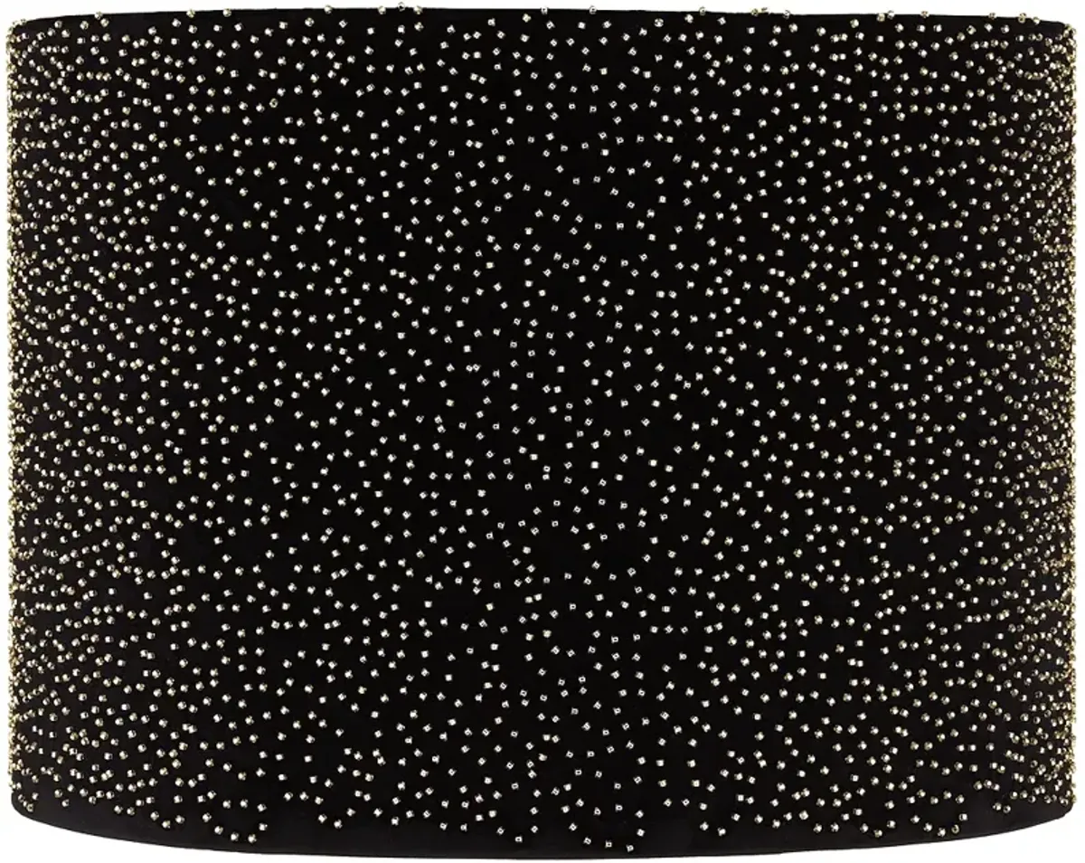 Springcrest Scatter Beading Gold and Black Drum Shade 15x15x11 (Spider)