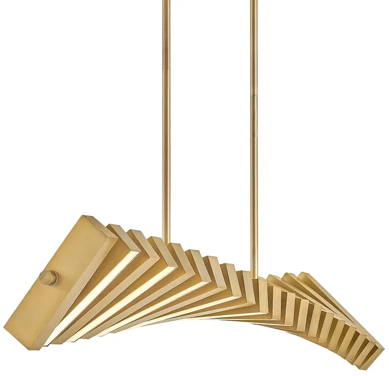 Hinkley - Chandelier Stitch LED Linear- Lacquered Brass