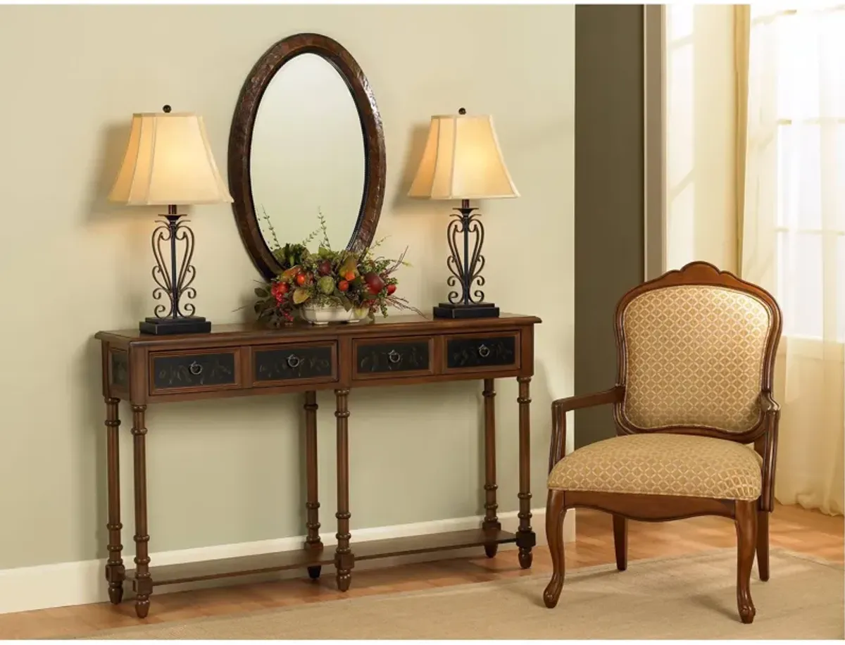 Franklin Iron Works Iron Scroll 26 1/2" Bronze Table Lamps Set of Two