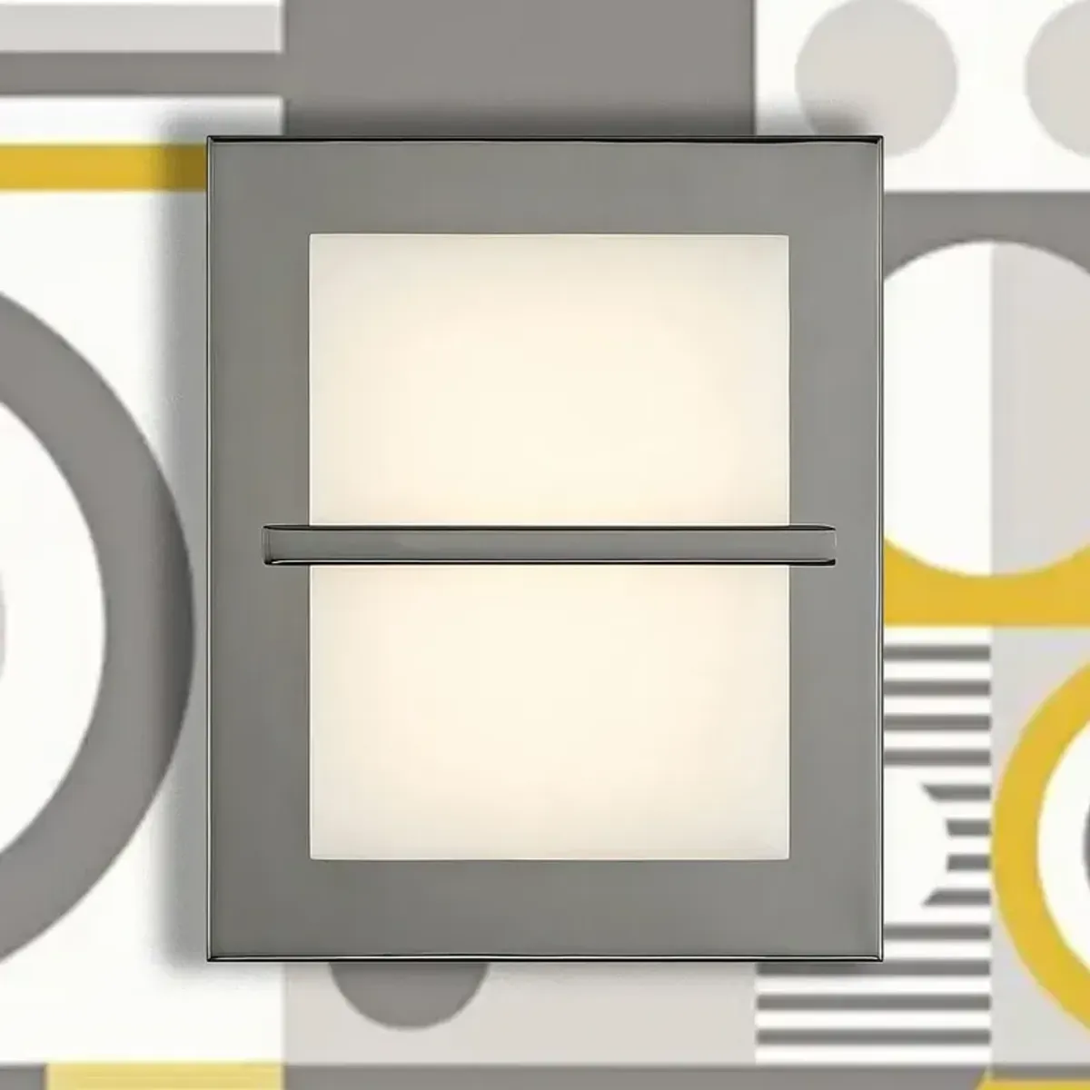 Minka Lavery Tarnos LED 8-in Gun Metal Wall Sconce with Alabaster Shade