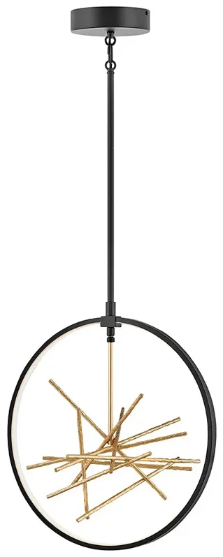 Styx 18" Wide Black Chandelier by Hinkley Lighting