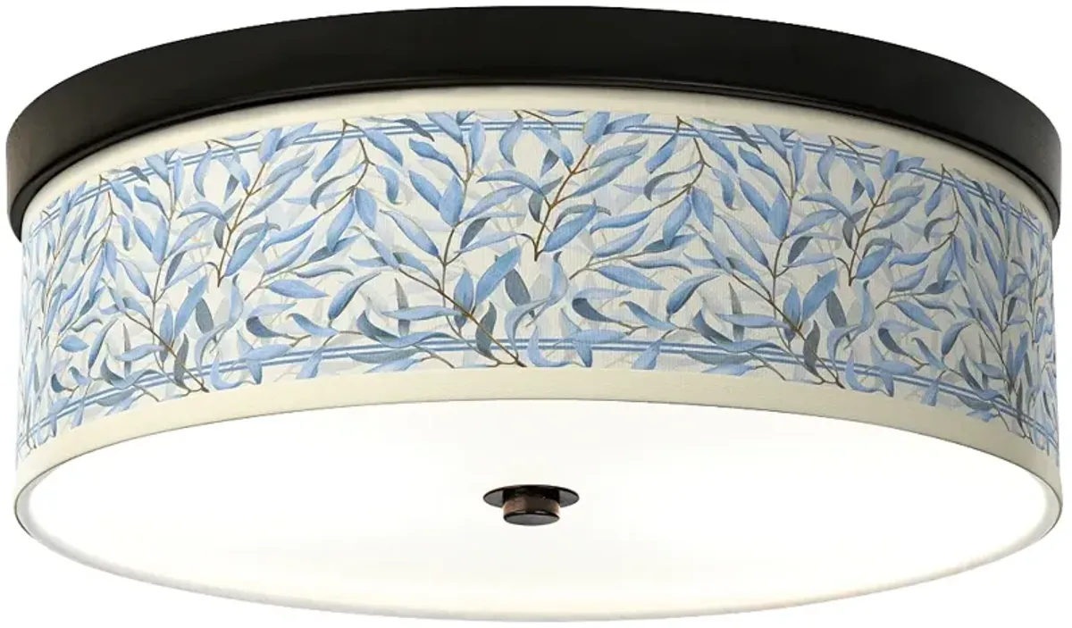 Giclee Gallery Amity Leaf 14" Wide Bronze LED Ceiling Light