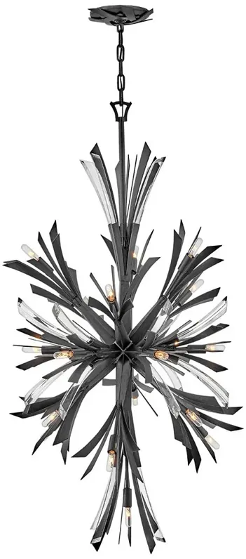 Hinkley Vida 24" Wide Brushed Graphite Large Orb Chandelier