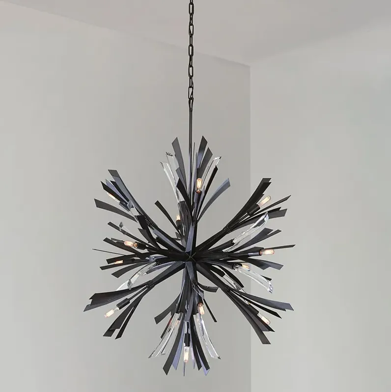 Hinkley Vida 36" Wide Brushed Graphite 13-Light Orb Chandelier