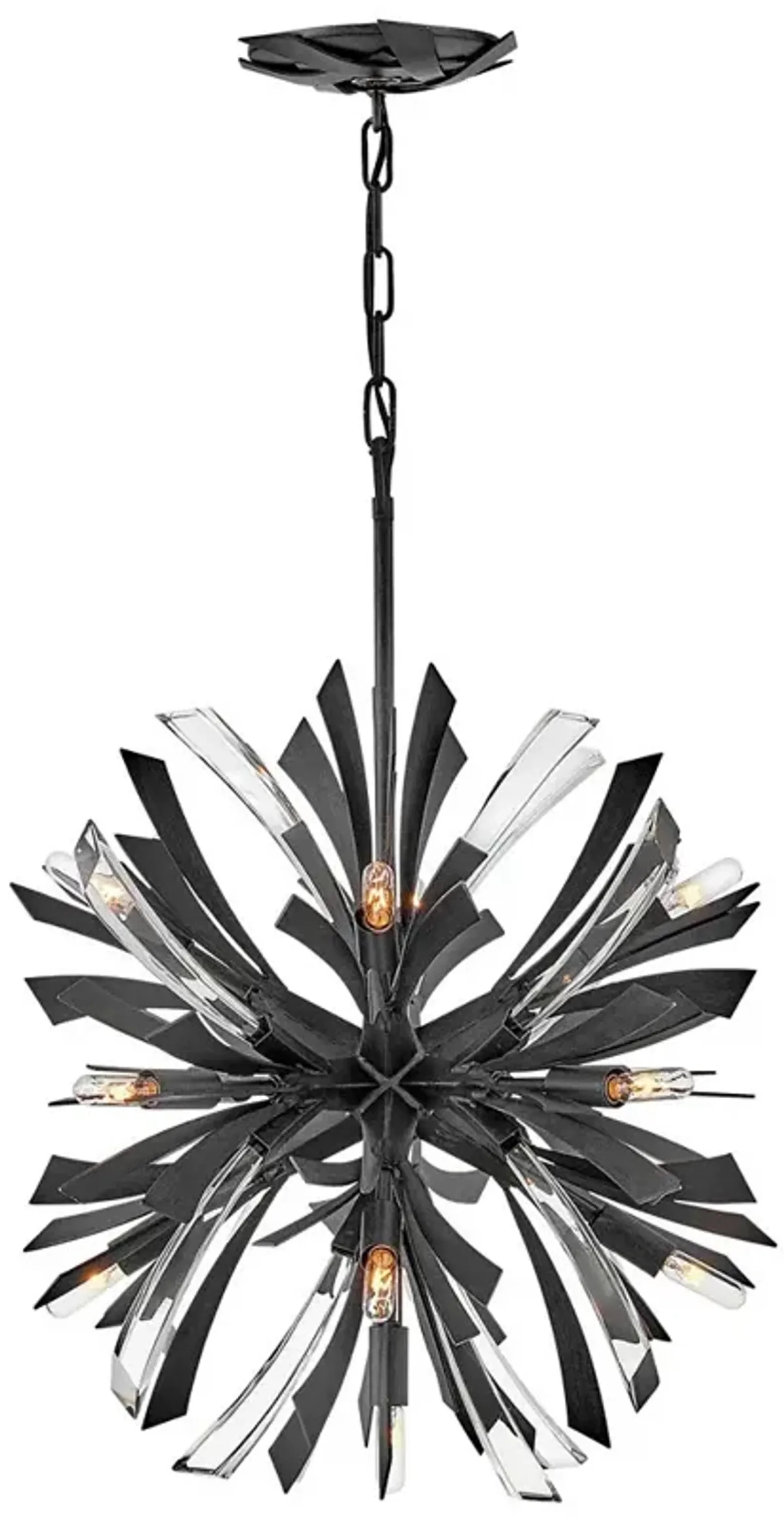 Hinkley Vide 22" Wide Brushed Graphite Medium Orb Chandelier Vida