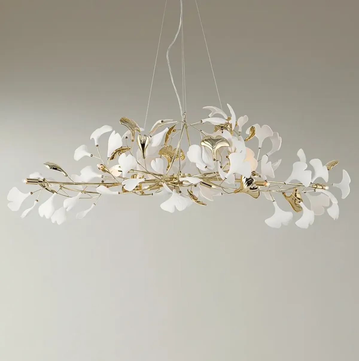 Possini Euro Descanso 48 1/4"W Gold and Ceramic 10-Light Chandelier