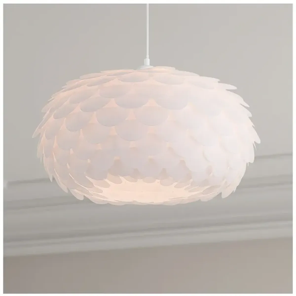 Possini Euro Allium 19" Wide White Pendant Light