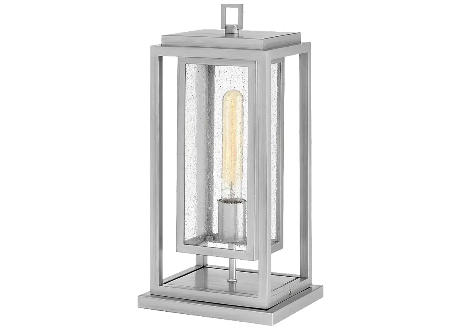 Republic 16 1/2" High Satin Nickel 5W Outdoor Post Light