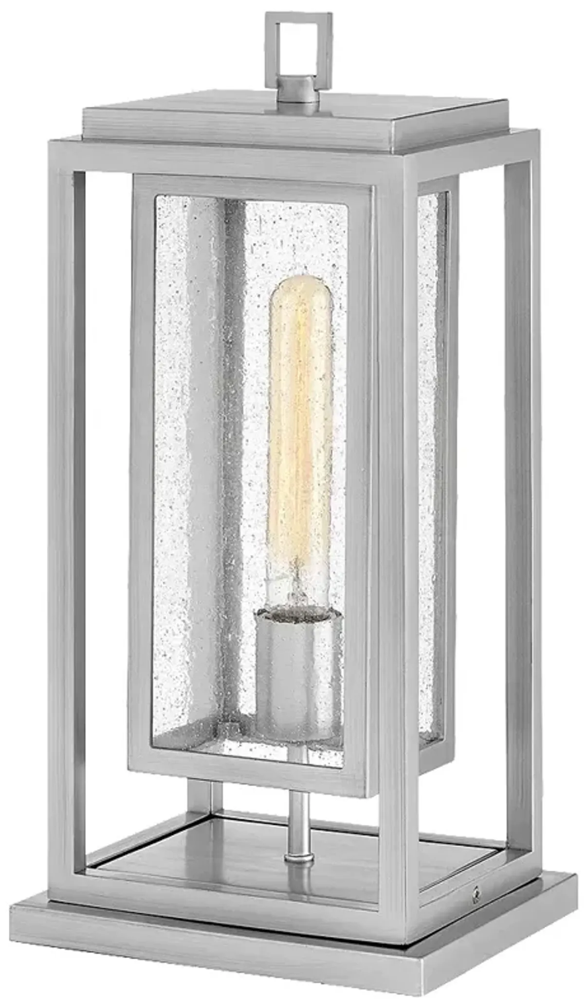 Republic 16 1/2" High Satin Nickel 5W Outdoor Post Light