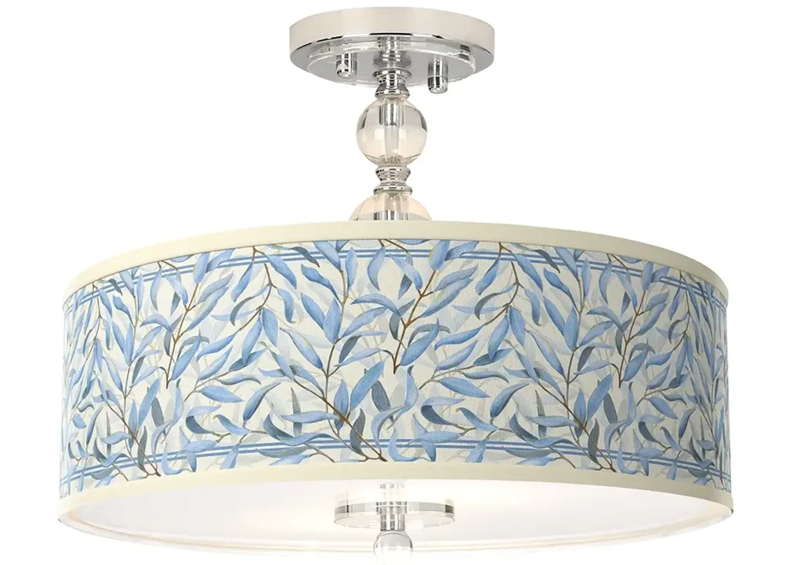 Giclee Gallery Amity 16" Wide Chrome Semi-Flush Ceiling Light