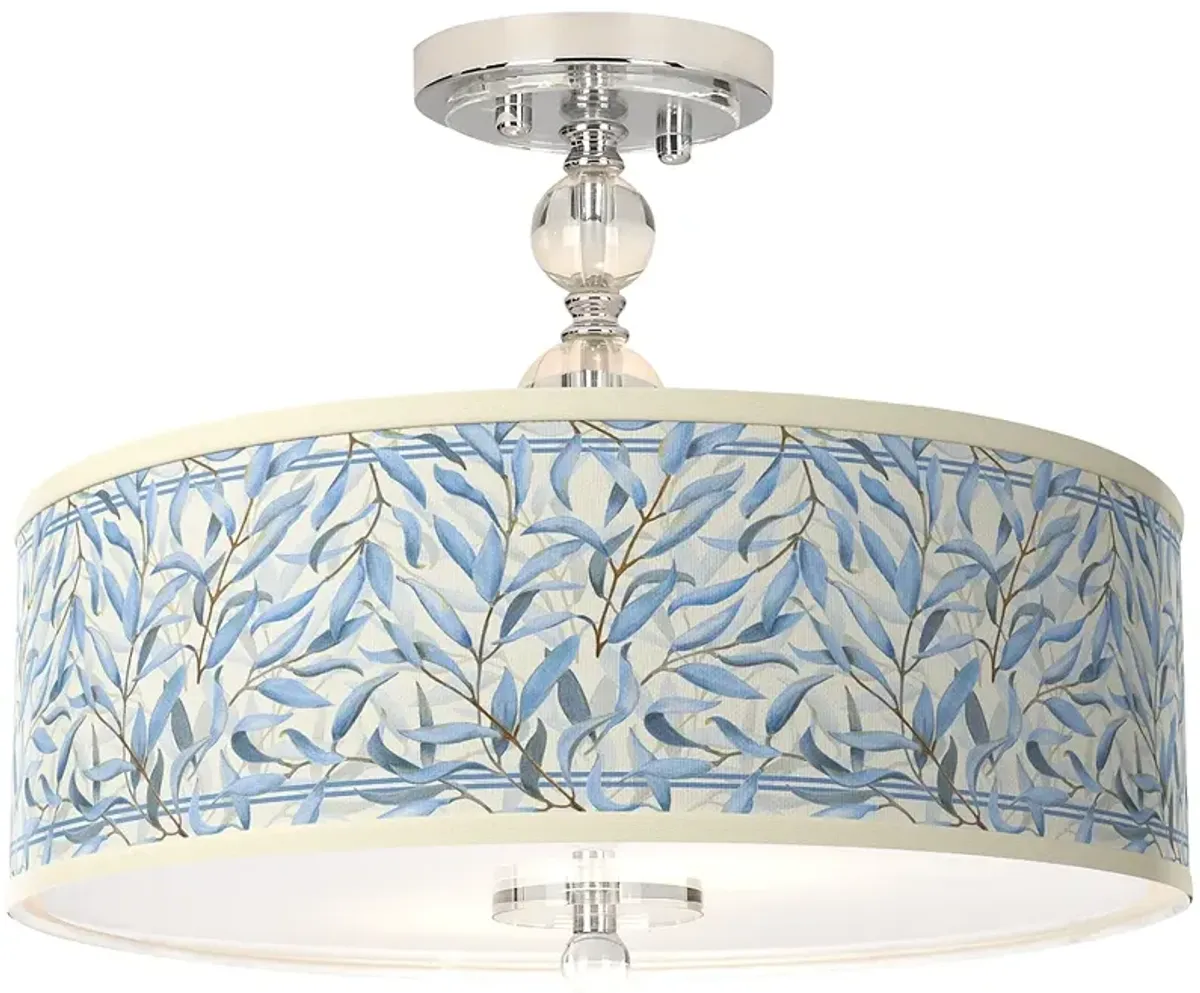 Giclee Gallery Amity 16" Wide Chrome Semi-Flush Ceiling Light