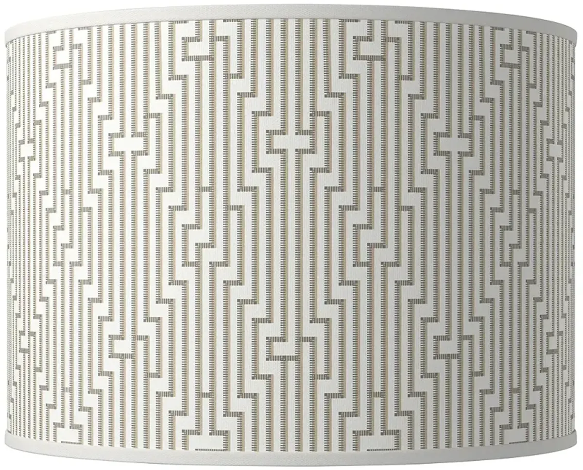 Diamond Maze Giclee Round Drum Lamp Shade 15.5x15.5x11 (Spider)