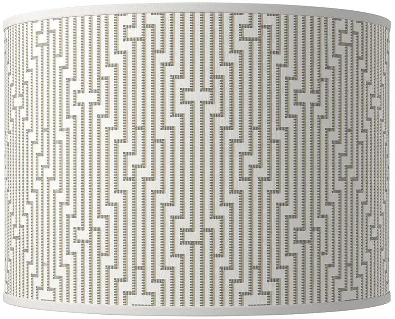 Diamond Maze Giclee Round Drum Lamp Shade 15.5x15.5x11 (Spider)