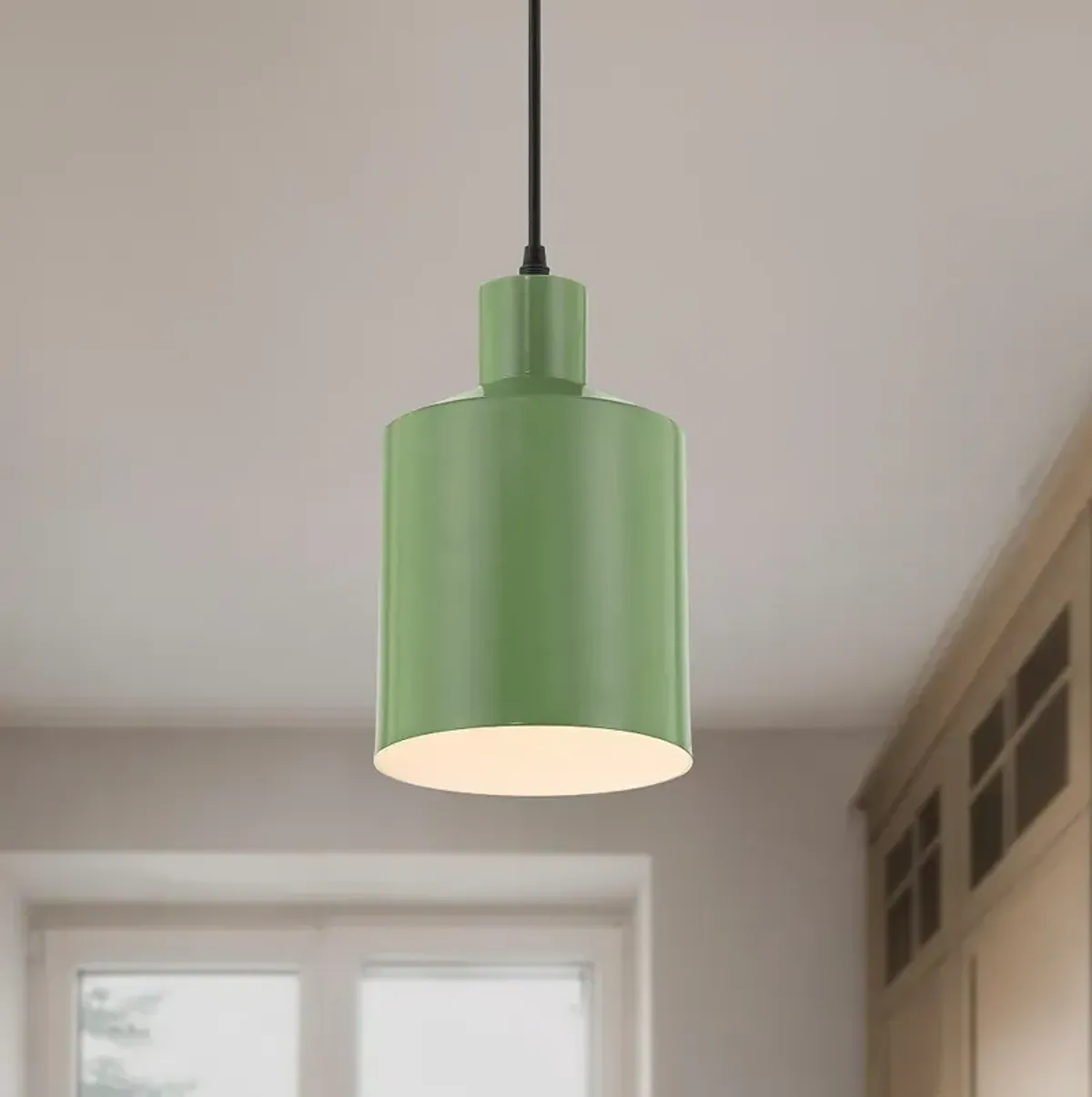 Possini Euro Gotch 6 1/4" Wide Green Mini Pendant Light