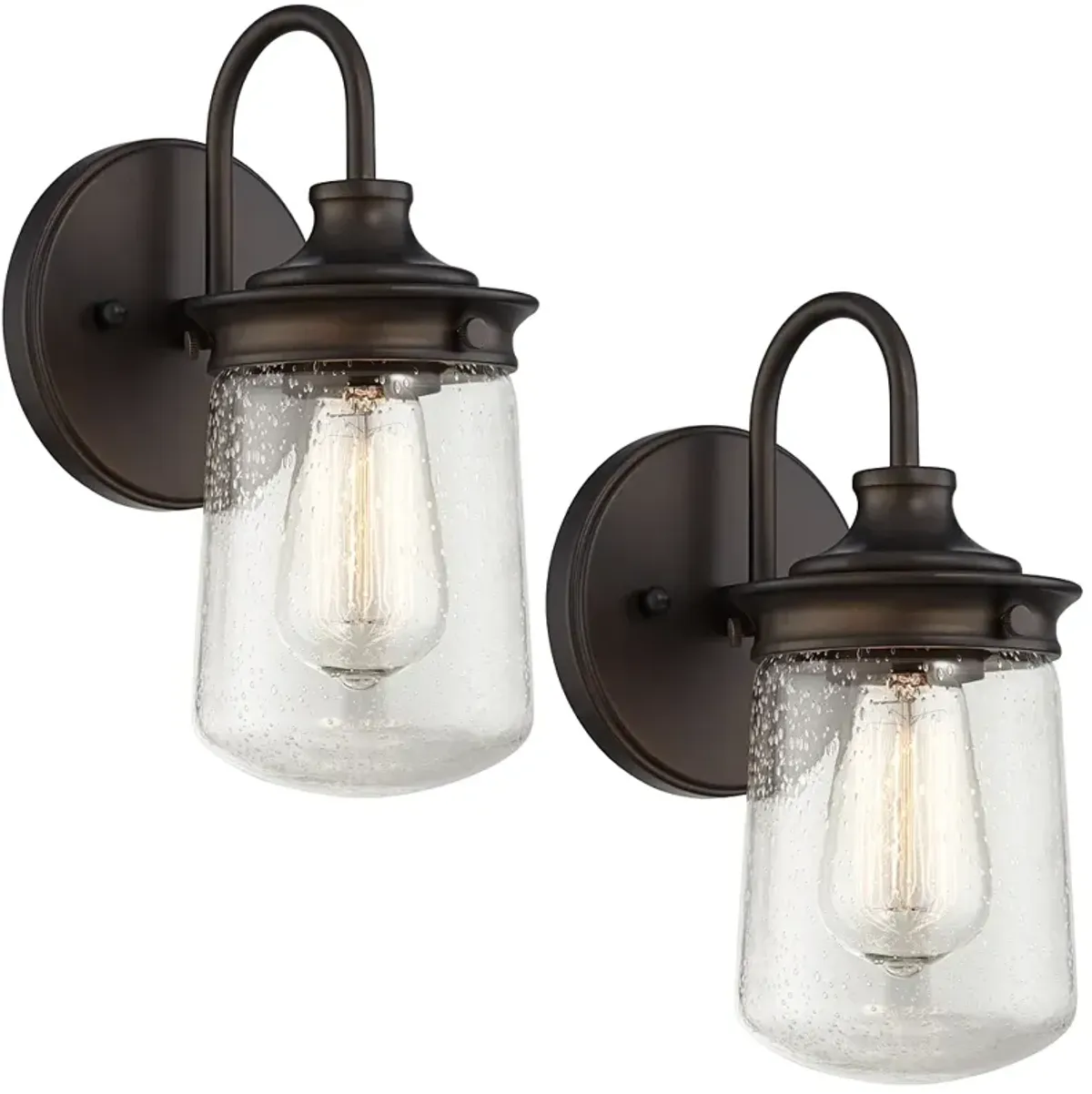 Tonopah 10 1/2" High Bronze Wall Sconce Set of 2