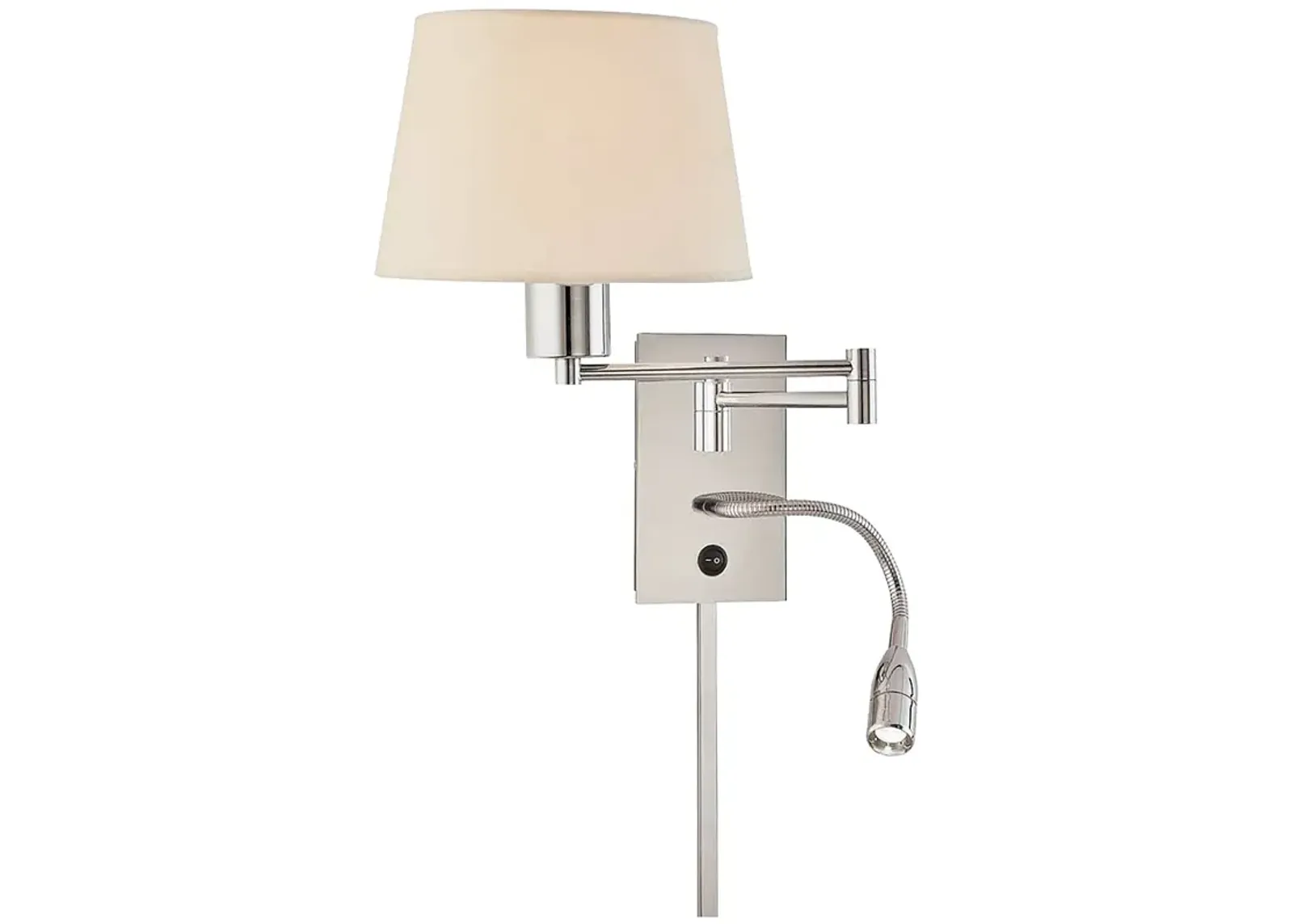 George Kovacs Multi-Function II Plug-In Wall Lamp with Gooseneck Light