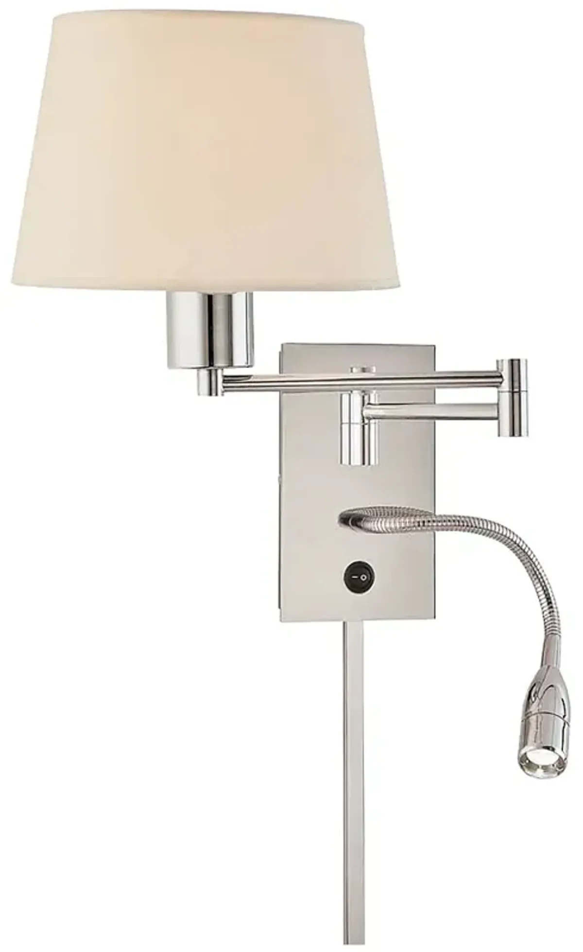 George Kovacs Multi-Function II Plug-In Wall Lamp with Gooseneck Light