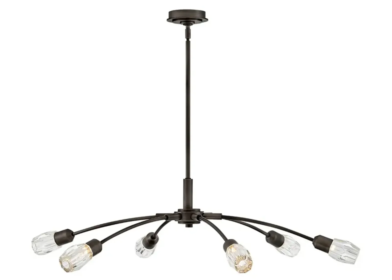 FREDRICK RAMOND CHANDELIER ATERA Large Single Tier Chandelier Black Oxide