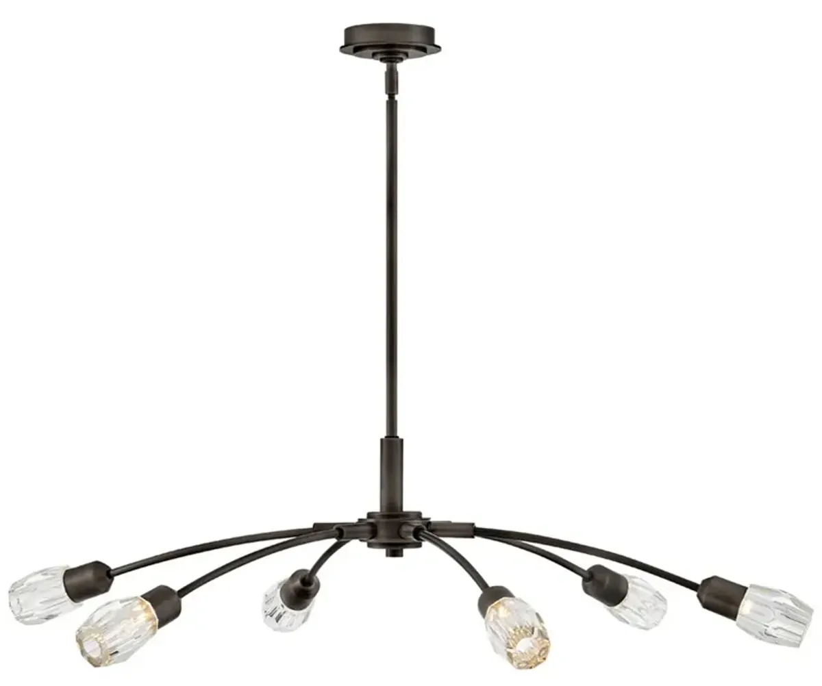 FREDRICK RAMOND CHANDELIER ATERA Large Single Tier Chandelier Black Oxide