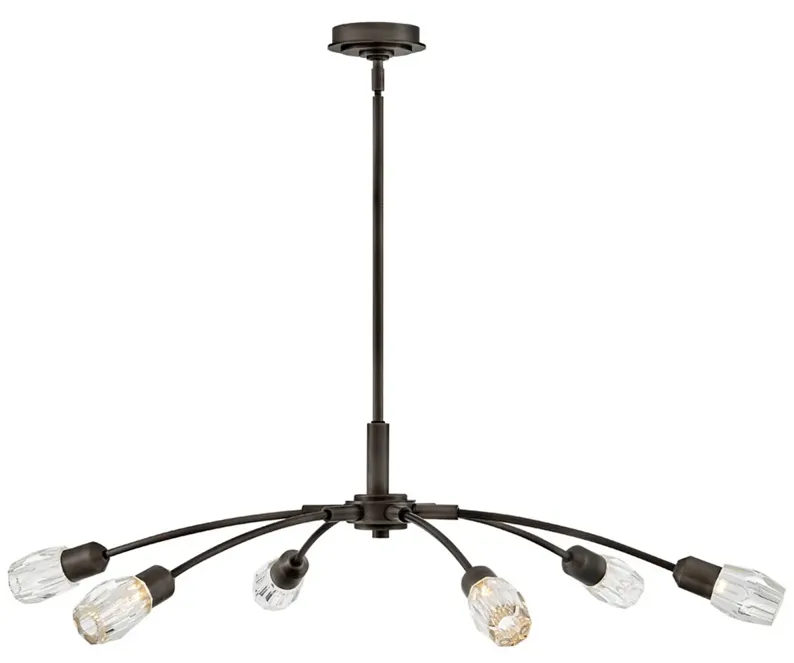 FREDRICK RAMOND CHANDELIER ATERA Large Single Tier Chandelier Black Oxide