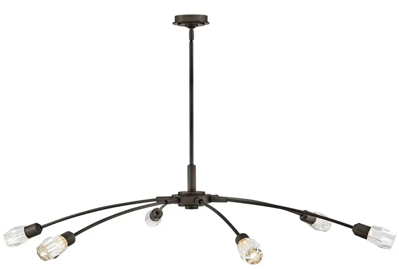 FREDRICK RAMOND CHANDELIER ATERA Extra Large Single Tier Black Oxide