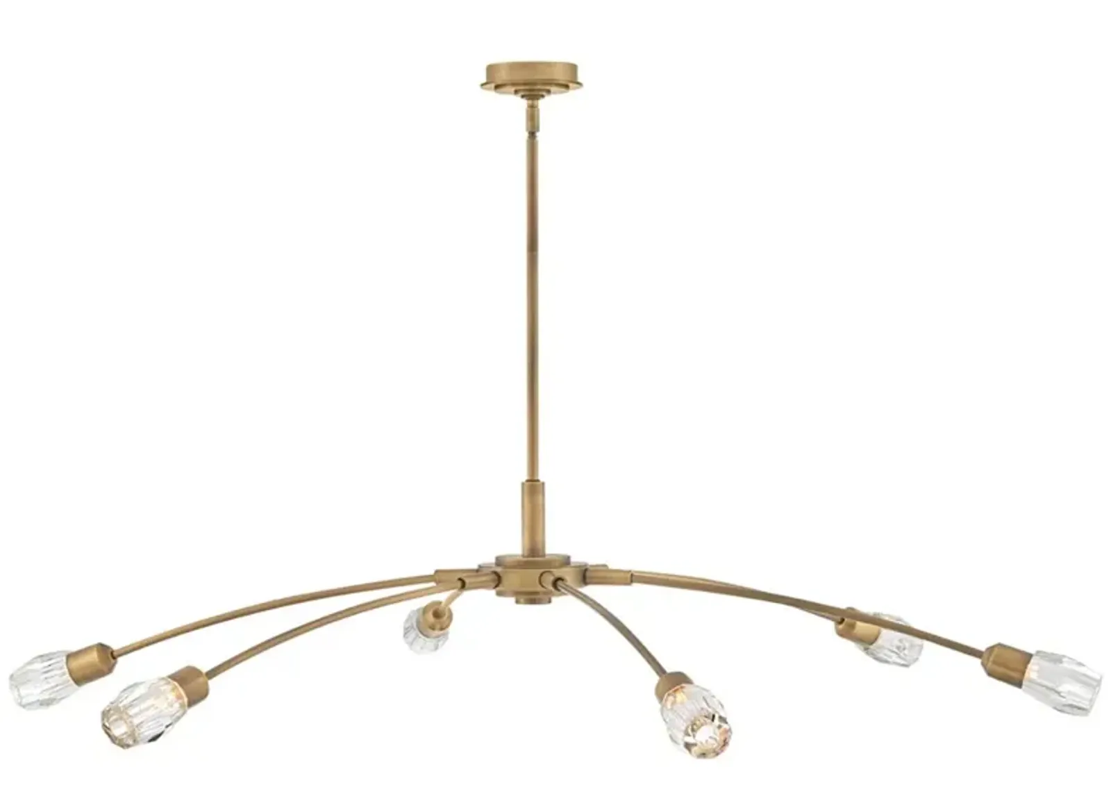 FREDRICK RAMOND CHANDELIER ATERA Extra Large Single Tier Heritage Brass