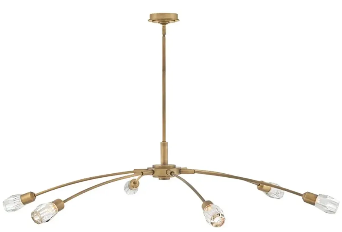 FREDRICK RAMOND CHANDELIER ATERA Extra Large Single Tier Heritage Brass