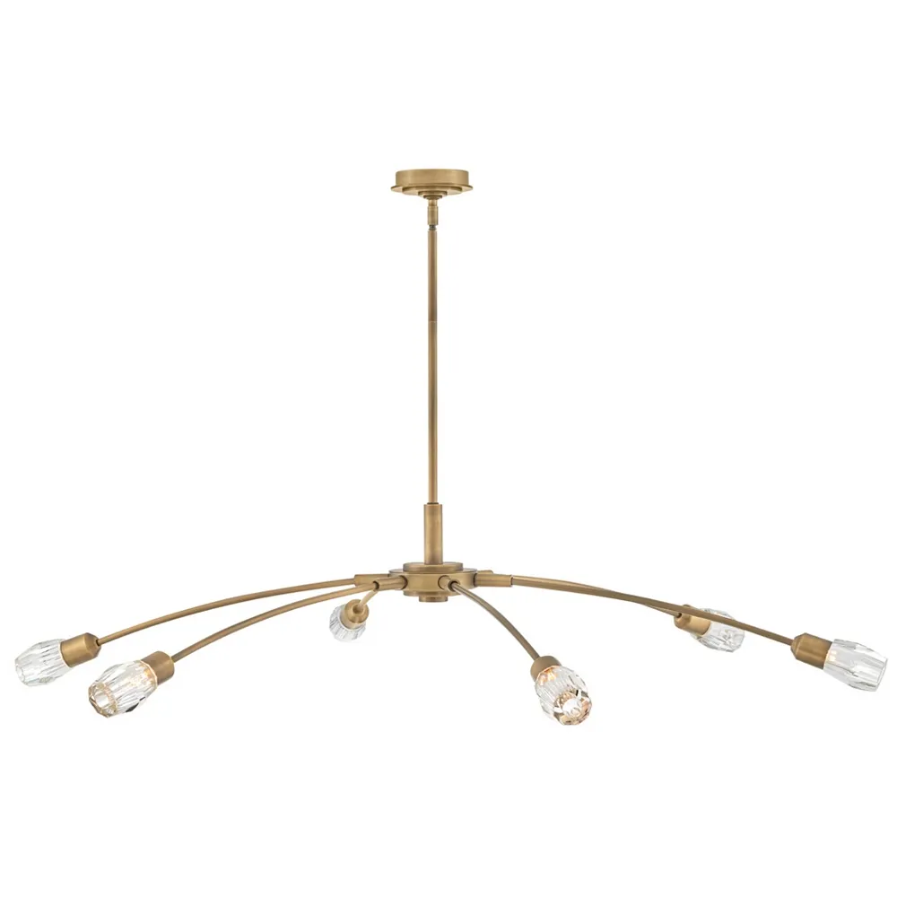 FREDRICK RAMOND CHANDELIER ATERA Extra Large Single Tier Heritage Brass