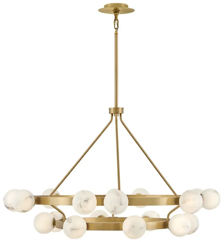 FREDRICK RAMOND CHANDELIER SELENE Large Multi Tier Lacquered Brass