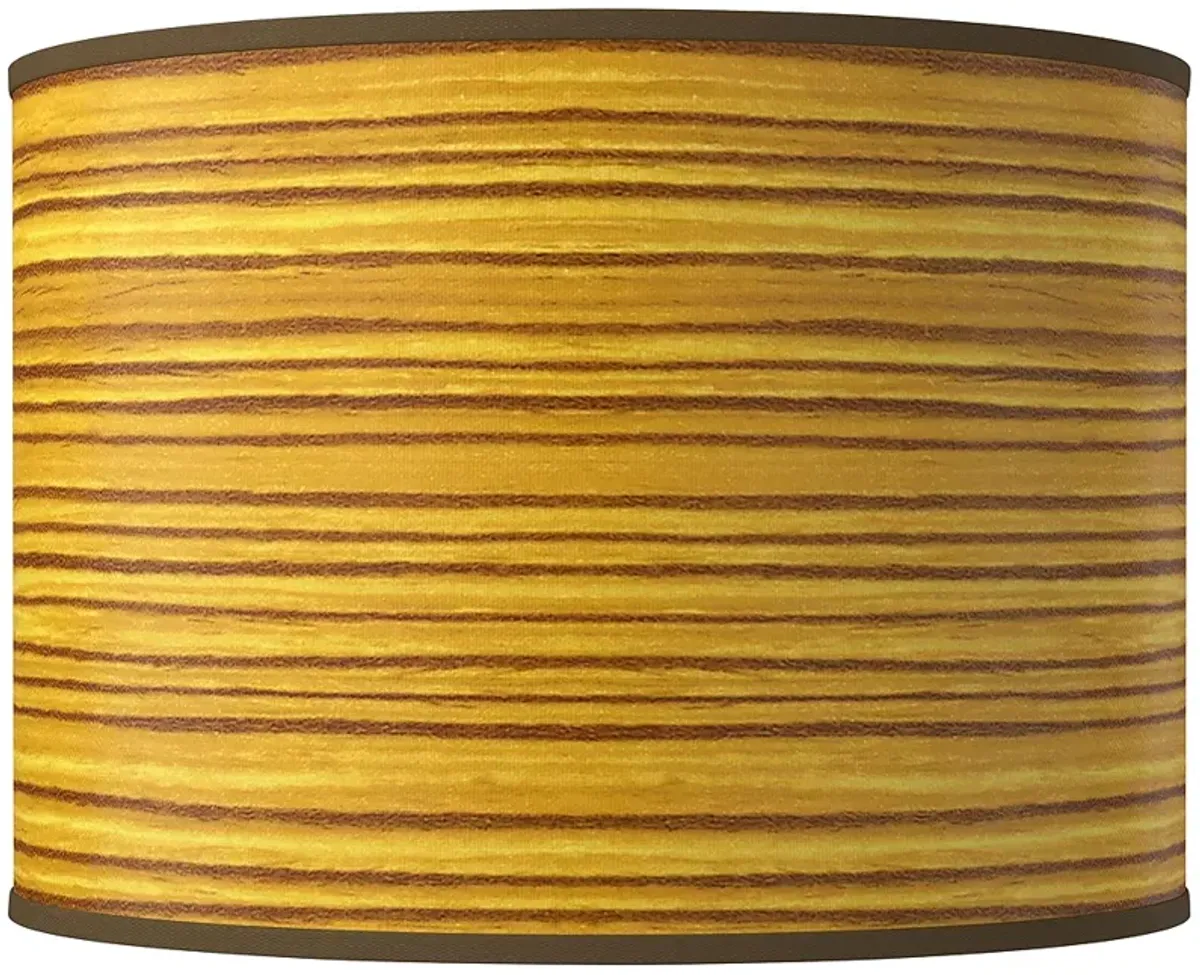 Tawny Zebrawood Giclee Round Drum Lamp Shade 15.5x15.5x11 (Spider)