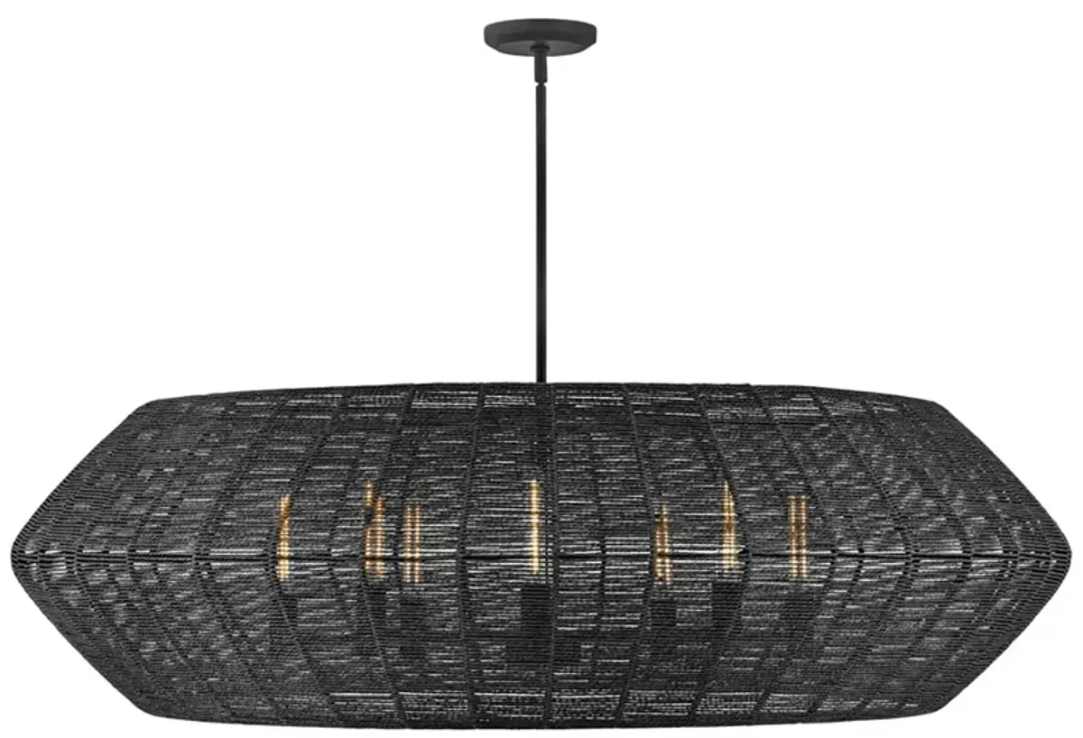 HINKLEY CHANDELIER LUCA Extra Large Drum Chandelier Black