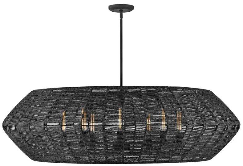 HINKLEY CHANDELIER LUCA Extra Large Drum Chandelier Black