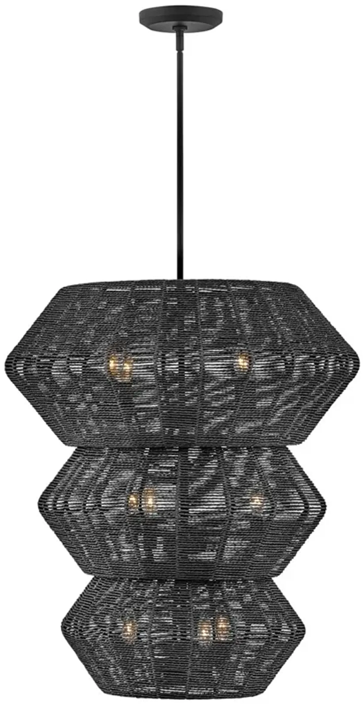 Hinkley Luca 27 3/4" Wide Black 3-Tier 10-Light Pendant