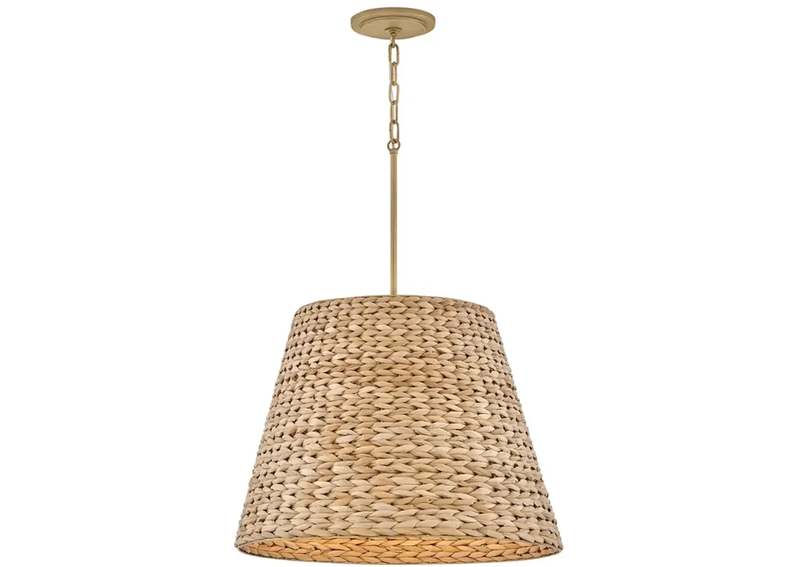 Hinkley Seabrook 24" Wide Natural Seagrass Shade Pendant Chandelier