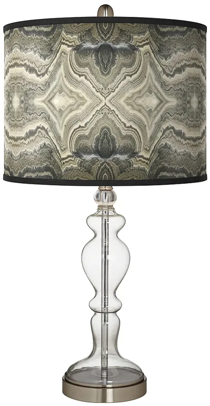 Giclee Glow Apothecary 28" Sprouting Marble Shade Clear Glass Lamp